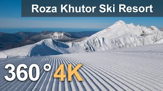 Rosa Khutor Ski Resort Southern slope Sochi Russia 360 video in 4K [upl. by Inatirb205]