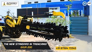 Top Performance Trencher Machine in India GAJA 200 Double Chain Trencher [upl. by Wettam780]