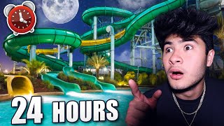 24 HOUR OVERNIGHT CHALLENGE in INDOOR WATERPARK [upl. by Aleuqahs]