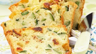 recette  cake à la courgette amp mozzarella amp tomate [upl. by Glialentn]