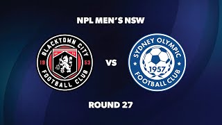 NPL Men’s NSW Round 27 Blacktown City FC v Sydney Olympic FC [upl. by Linnea]