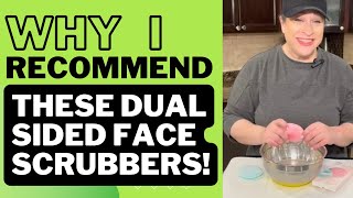 Review and Demo of Gentle Face Scrubbers Dual Sided [upl. by Neile32]