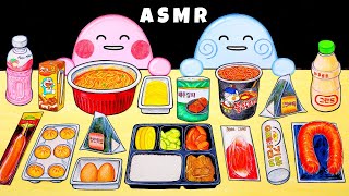 슬라임 핑뀨 힝구의 편의점 먹방 스톱모션 3탄 ASMR MUKBANG STOPMOTION Convenience store food with SLIME PinkkyuampHingu [upl. by Orest287]