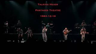 Talking Heads 19831216 Pantages Theatre Stop Making Sense 4th night raw audio [upl. by Ymor]