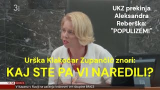 Katastrofalen izpad Urške K Zupančič – Spopad z Aleksandrom Reberškom 22 10 2024 Svet politike [upl. by Mahan]