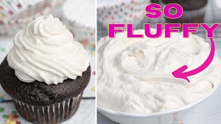 How To Make Whipped Cream Frosting 😍 The BEST [upl. by Dronel364]