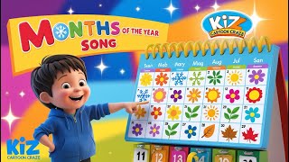 Months of the Year Song  12 Months of the Year Kids Song  Nursery Rhyme 🌎💙💚❤️ [upl. by Skutchan]