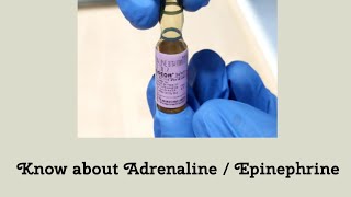 Adrenaline  Epinephrine [upl. by Sibyls157]