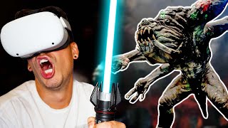 I FOUGHT A GIANT RANCOR IN VR Vader Immortal Episode 2  Part 2 [upl. by Lurleen]