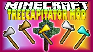 TREECAPITATOR MOD  CORTA ARBOLES ENTEROS DE UN HACHAZO  Minecraft Mod 181710 [upl. by Noli]