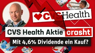 CVS Health Aktie crasht Mit 46 Dividende ein Kauf [upl. by Ahsiya]