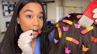 ASMR School Nurse Eats The Lice Out of Your Hair 😋🪲 Lice Check Roleplay  Lice Check Removal ASMR [upl. by Elletnwahs]