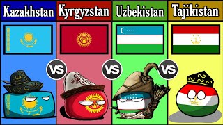 Kazakhstan VS Kyrgyzstan VS Uzbekistan VS Tajikistan  Comparison  Central Asia Countries  Stan [upl. by Resarf180]