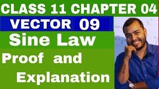 Class 11 chapter 04  Vector 09 Sine Law  Proof Of Sine Law by Vectors Triangle Law [upl. by Kaylyn59]