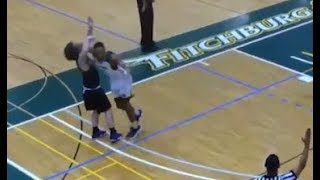 Fitchburg State University basketball player Kewan Platt suspended after brutal elbow hit [upl. by Cita387]