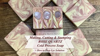 Making ROSE QUARTZ Goat Milk Soap  How to Prep Lye amp Steam Tops for Shine  Ellen Ruth Soap [upl. by Isabea]