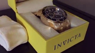 Invicta 0072 Pro Diver 18k Gold Plated Watch Review [upl. by Yul624]