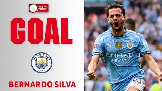 GOAL  Bernardo Silva  Manchester City 11 Manchester United  FA Community Shield 2024 [upl. by Atinek]