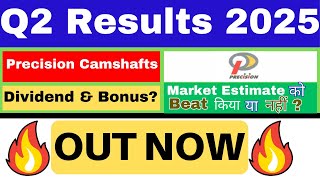 Precision Camshafts Q2 results 2025  Precision Camshafts results today  Precam Share News precam [upl. by Leen]