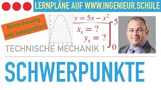 Schwerpunkte bezüglich X und Y berechnen – Technische Mechanik 1 [upl. by Ulrich]