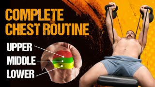 40 REP Upper amp Lower Kettlebell Chest Routine HITS Every Area [upl. by Kal269]