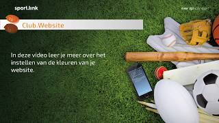 ClubWebsite  Kleuren instellen [upl. by Hteb]