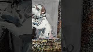 Dog Playing the Piano Oil Painting [upl. by Walston]