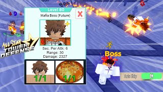 Level 80 Mafia Boss Tsunayoshi Beating Challenge 3  3 Units Showcase  All Star Tower Defense [upl. by Ahsinid]