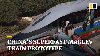 China unveils stateoftheart maglev train prototype designed to travel at 620kmh [upl. by Ernaline]