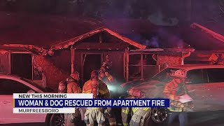 Woman dog rescued from Murfreesboro fire [upl. by Nitaj442]