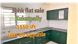 3bhk flat sale in kukatpally  ghmc apruval  1550 sft  in hydrabad akhiraproperties [upl. by Aible]