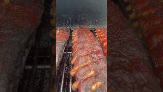 6 Hour Smoked Ribs smokedribs weekend vibes saucy bbqsauce pei atlanticcanada offsetsmoker [upl. by Celisse871]