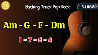 Rock Backing Track A Minor  Am G F Dm  TN Guitar Backing Track [upl. by Arlynne]