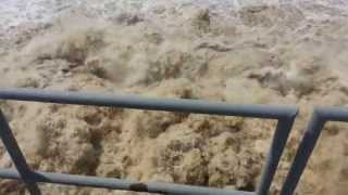 Water Leaving the Mississippi River Dam in Keokuk [upl. by Fronnia612]