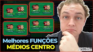 Melhores FUNÇÕES para MEIO CAMPISTAS MC no Football Manager [upl. by Terese450]