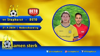 vv Staphorst  DETO  2192024  Nabeschouwing [upl. by Yor]