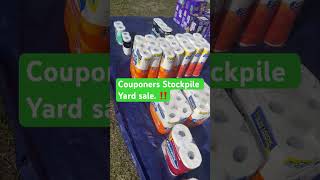 Couponers stockpile yard sale selling extremecoupons extremecouponing yardsale youtubeshorts [upl. by Leatrice]