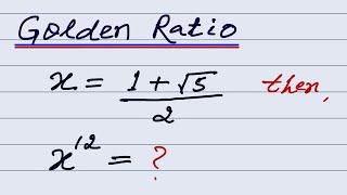 Math Olympiad Question  Can you Solve this Problem   Golden Ratio [upl. by Fleeta919]