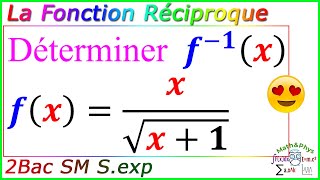 La Fonction Réciproque  Limites et Continuité  2 Bac SM Sex  Exercice 50 [upl. by Neillij]