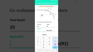 cnc programming App cnc taper radius coordinator App cnc [upl. by Ynnavoig16]