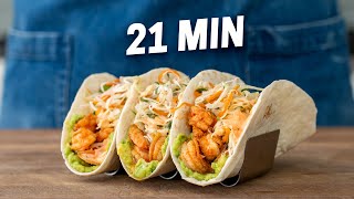 Shrimp Tacos in Under 25 Minutes Really  WEEKNIGHTING [upl. by Gnilsia]