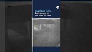 Las imágenes del derrumbe del hotel de Villa Gesell captadas por cámaras de seguridad [upl. by Desiri]