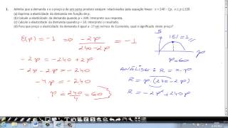 Derivada aplicada ao cálculo da elasticidade de demandapreço [upl. by Adle429]