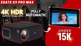 EGate K9 Pro Max FHD Projector Review⚡️4K HDR Support⚡️Fully Automatic Under 15K [upl. by Malarkey]