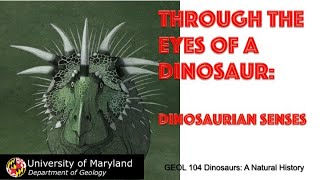 Lecture 29 Through the Eyes of a Dinosaur Dinosaurian Senses [upl. by Supple]