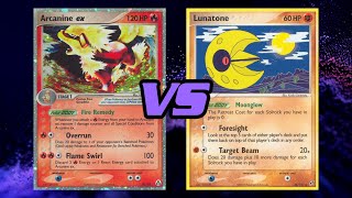 Retro Format 2006 Pokemon TCG Battle Arcanine ex Vs LunaRock [upl. by Alma693]