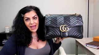 Large GUCCI MARMONT Wear amp Tear after 2 years Is Gucci Worth the Luxury Price Tag [upl. by Aratnahs]