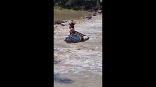 Two rescued when crocinfested river crossing goes wrong [upl. by Ennire162]