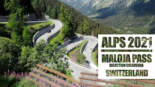 ALPS 2021  Maloja Pass to Chiavenna Italy BMW R1250 GS Adventure [upl. by Nylcaj]