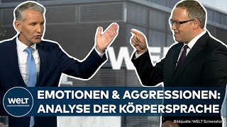 TVDUELL HÖCKE VS VOIGT Emotionen und Aggressionen  Das verrät die Körpersprache der Kandidaten [upl. by Duahsar]